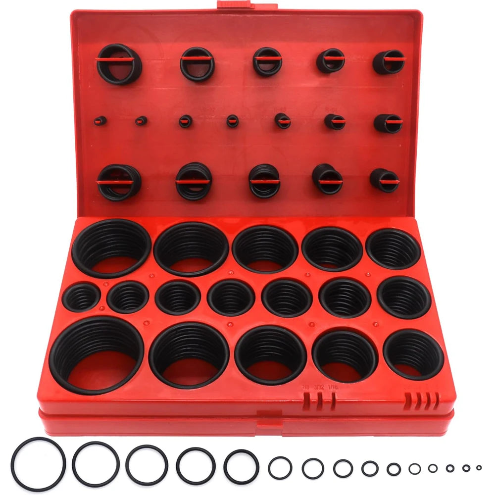 419/225pc O-Ring Assortment Set - 32 Sizes Nitrile Rubber for Plumbing & Auto