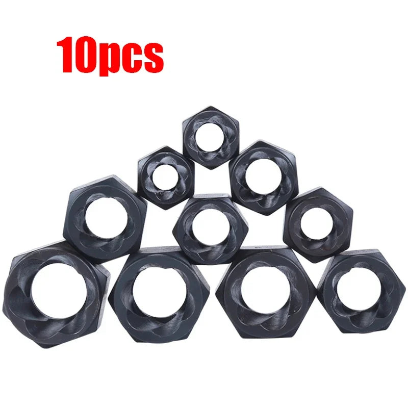 Damaged & Stripped Bolt Nut Remover Set - 10/13pc Impact Socket Extractor Tool Kit