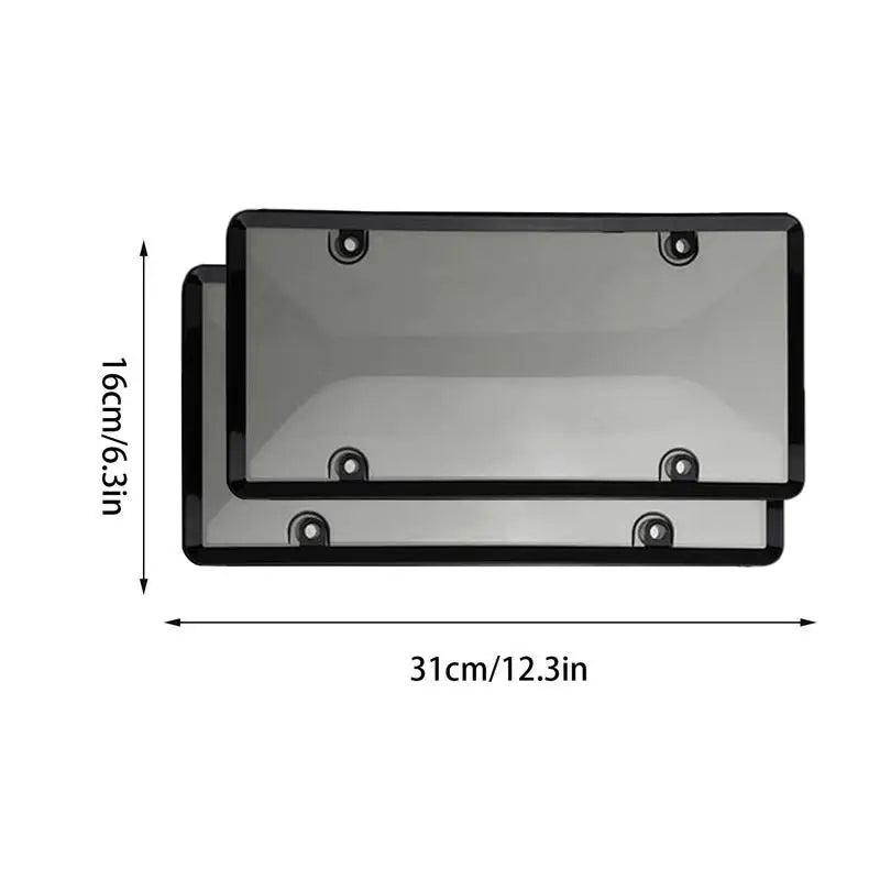License Plate Covers 2 Pcs Car License Plate Tinted Tag Shield Clear Protector License Plate Covers For US Canada Vehicles
