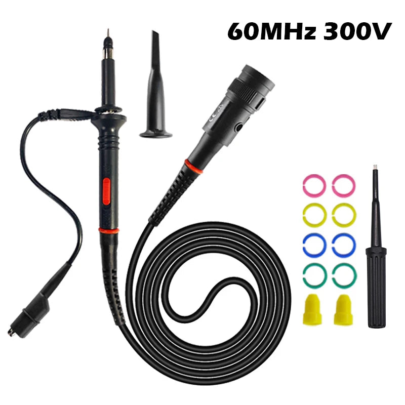 Oscilloscope Probe Kit 60MHz 1X 10X Mayitr High Precision Oscilloscope Multimeter Tester Probe Test Leads Accessories for ZT703S