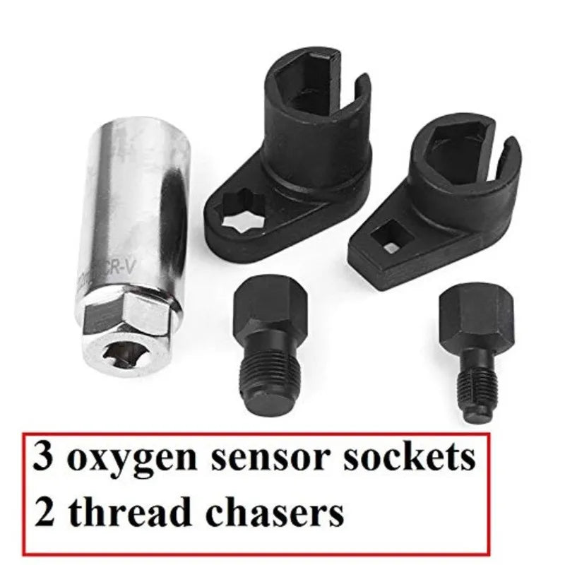 5pc Oxygen Sensor Socket Set - Universal O2 Sensor Removal Tool Kit5pc Oxygen Sensor Socket Set - Universal O2 Sensor Removal Tool Kit