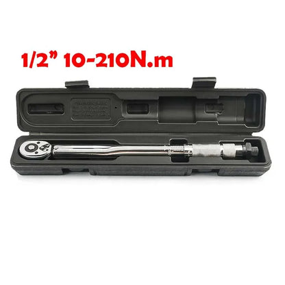 Precision 1/2" Drive Click Torque Wrench – 10-210 NM  – Reversible Ratchet for Automotive, Motorcycle & Bicycle Repair