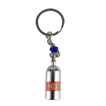 Creative Mini Nos Nitrogen Bottle Keychain Metal Detachable Car Key Holder Handbag Pendents For Men Fashion Key Accessories Gift
