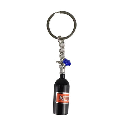 Creative Mini Nos Nitrogen Bottle Keychain Metal Detachable Car Key Holder Handbag Pendents For Men Fashion Key Accessories Gift