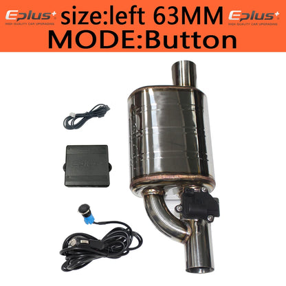 EPLUS Electric Exhaust Valve Control Kit - Adjustable Angle, Universal Stainless Steel (51/63/70/76mm)