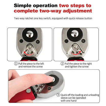 Precision 1/2" Drive Click Torque Wrench – 10-210 NM  – Reversible Ratchet for Automotive, Motorcycle & Bicycle Repair