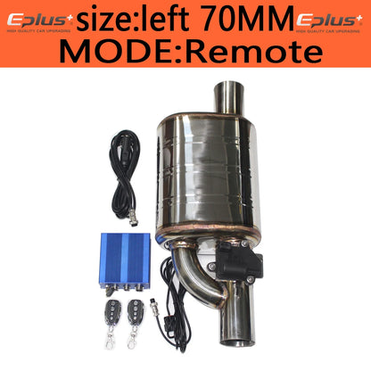 EPLUS Electric Exhaust Valve Control Kit - Adjustable Angle, Universal Stainless Steel (51/63/70/76mm)