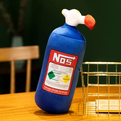 11 inch NOS BOTTLE Plush Toy Stuffed Pillow Soft Realistic Huggable Doll BabyAppease Kawaii Room Decoration Gifts Scientists Chemist Cosplay Nerd Science Toys Funny Gag Gift Unique Cute Pillow