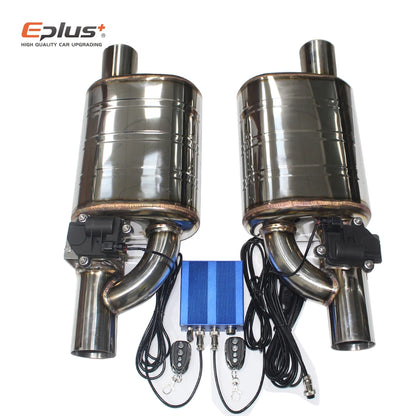 EPLUS Electric Exhaust Valve Control Kit - Adjustable Angle, Universal Stainless Steel (51/63/70/76mm)