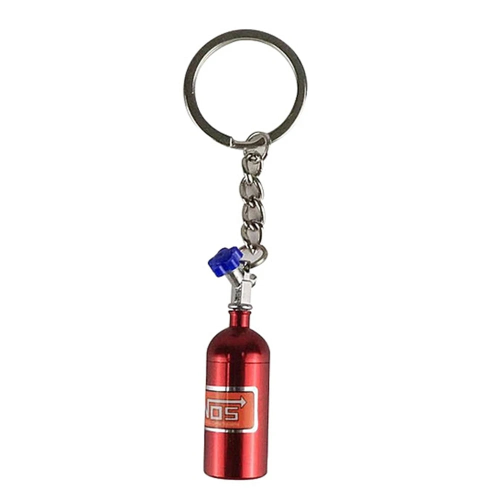 Creative Mini Nos Nitrogen Bottle Keychain Metal Detachable Car Key Holder Handbag Pendents For Men Fashion Key Accessories Gift