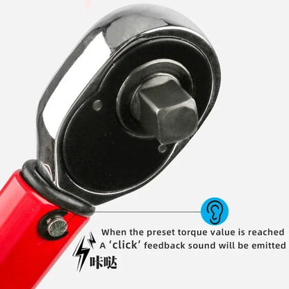 Precision 1/2" Drive Click Torque Wrench – 10-210 NM  – Reversible Ratchet for Automotive, Motorcycle & Bicycle Repair