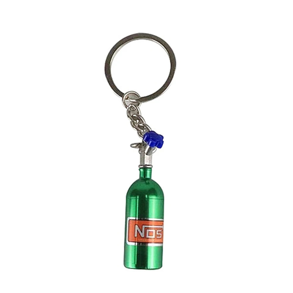 Creative Mini Nos Nitrogen Bottle Keychain Metal Detachable Car Key Holder Handbag Pendents For Men Fashion Key Accessories Gift