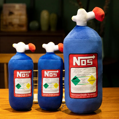 11 inch NOS BOTTLE Plush Toy Stuffed Pillow Soft Realistic Huggable Doll BabyAppease Kawaii Room Decoration Gifts Scientists Chemist Cosplay Nerd Science Toys Funny Gag Gift Unique Cute Pillow
