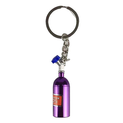 Creative Mini Nos Nitrogen Bottle Keychain Metal Detachable Car Key Holder Handbag Pendents For Men Fashion Key Accessories Gift