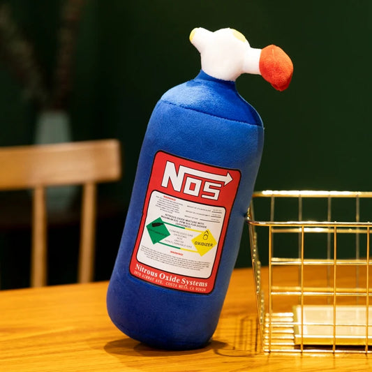 11 inch NOS BOTTLE Plush Toy Stuffed Pillow Soft Realistic Huggable Doll BabyAppease Kawaii Room Decoration Gifts Scientists Chemist Cosplay Nerd Science Toys Funny Gag Gift Unique Cute Pillow